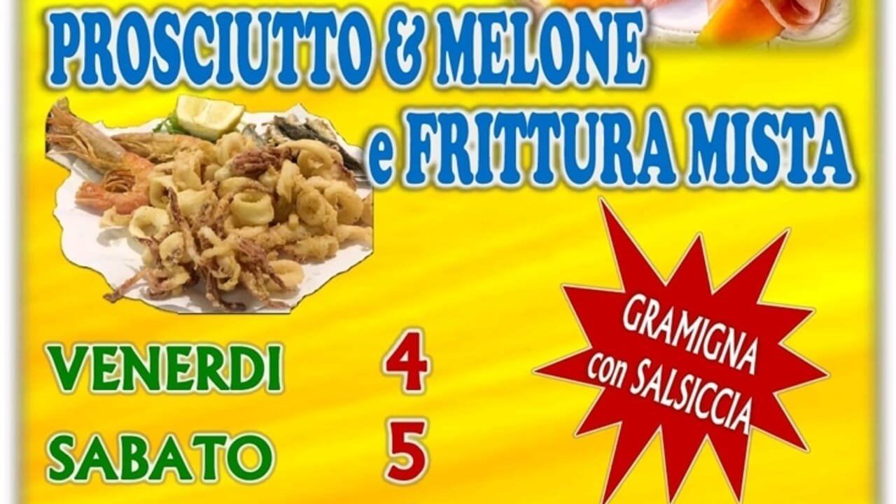 Locandina di Festa del Prosciutto & Melone e della Frittura Mista