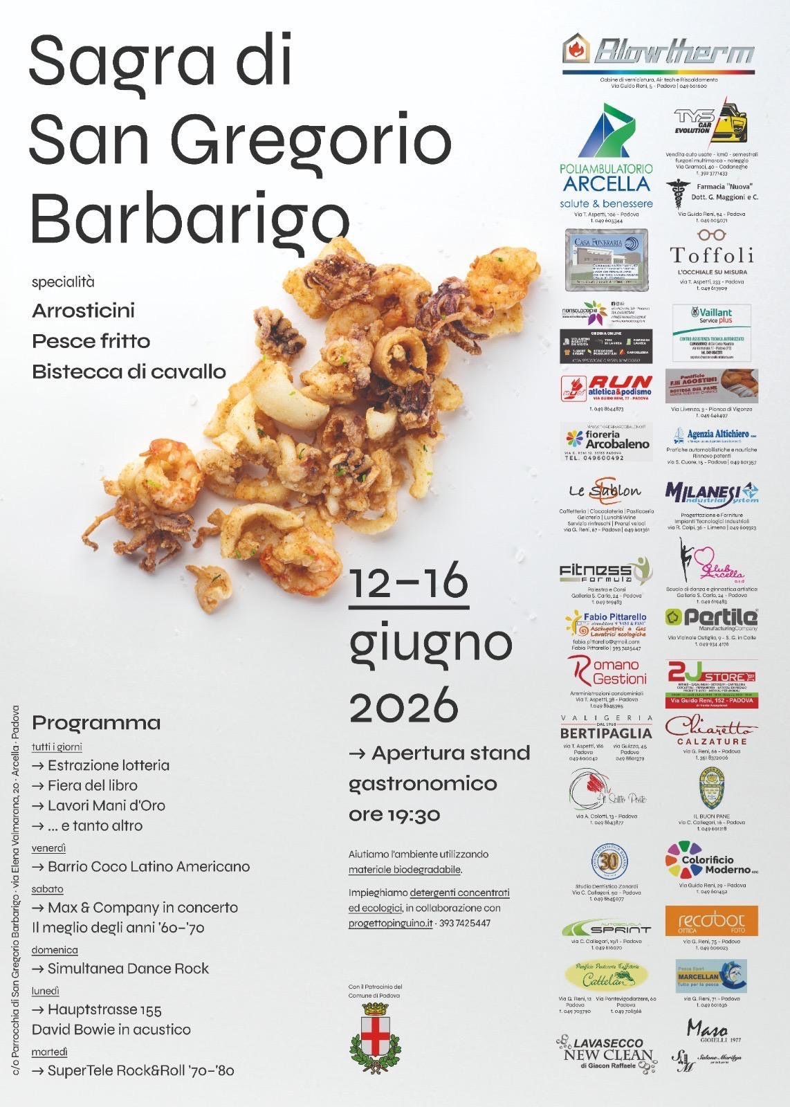 Manifesto di Sagra di San Gregorio Barbarigo