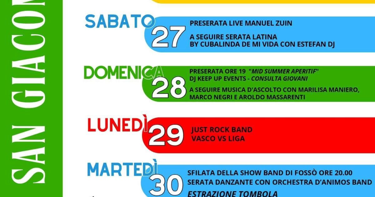 Locandina di Sagra di San Giacomo