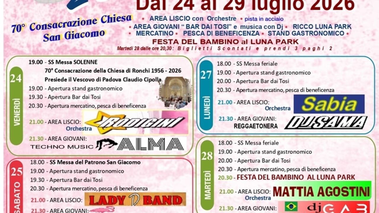 Locandina di Antica Sagra di San Giacomo – 23^ Festa del riso al pisto e anitra al forno