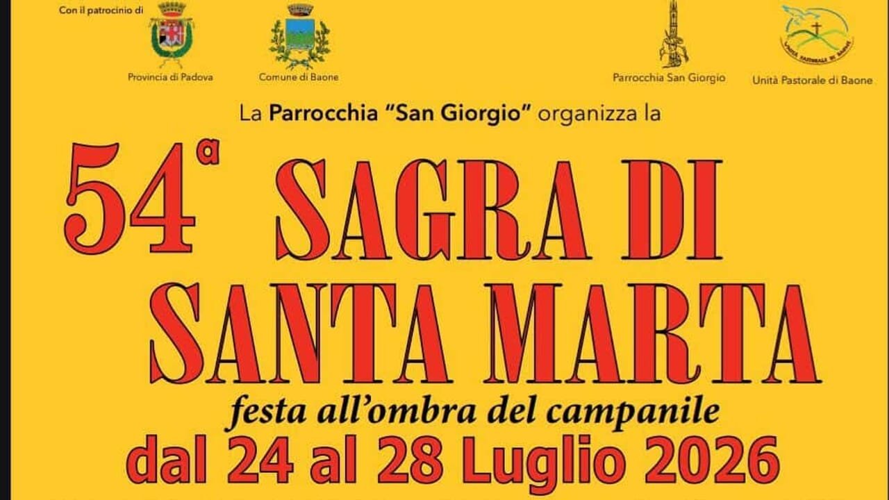 Locandina di 54ª Sagra di Santa Marta – Festa all'ombra del campanile