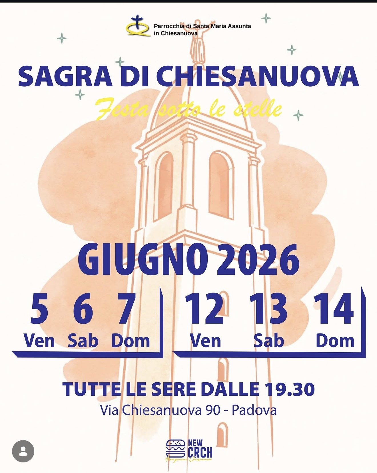 Manifesto di Sagra di Chiesanuova - Festa sotto le stelle